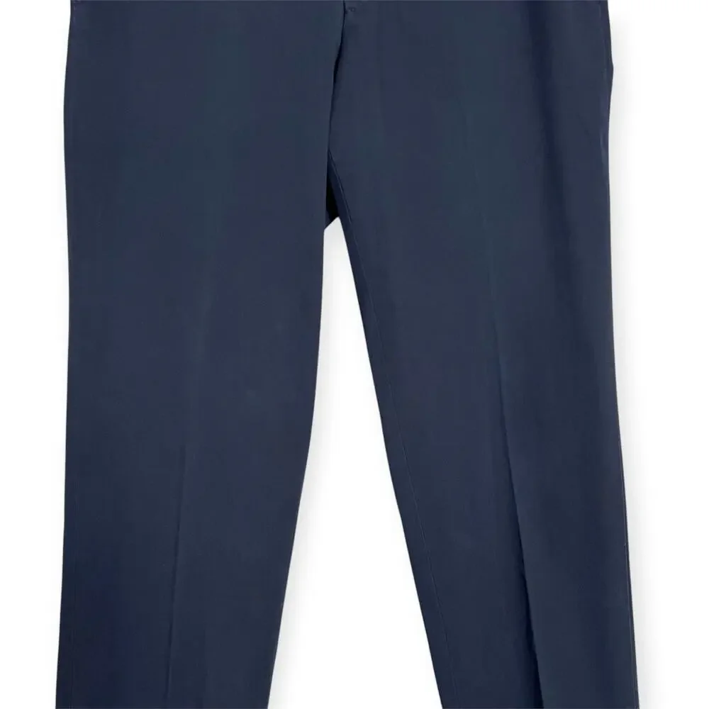 Hiltl Chino Trousers MENS 33x32 EU 50 Navy Cotton Blend Straight Leg Tailored